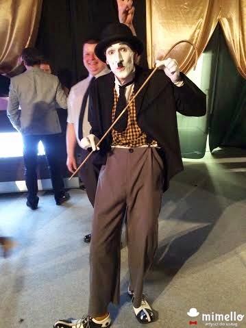 Mim - Charlie Chaplin na imprezie firmowej - Mimowie Poznań Mim